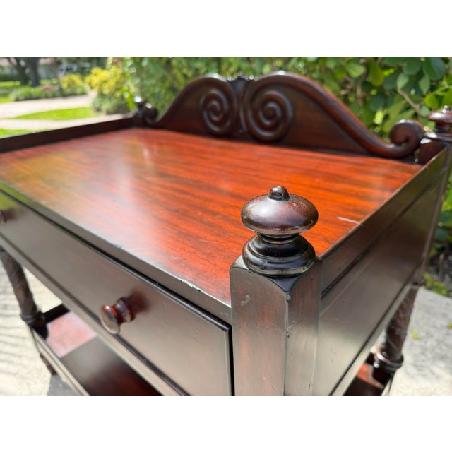 Vintage Ralph Lauren Mahogany Two Tier Server - 1 For Sale In Naples, FL - Image 6 of 12