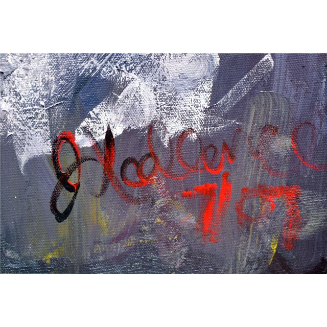 2000 - 2009 Figure in Purple Abstract by Daniel David Fuentes For Sale - Image 5 of 5