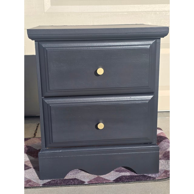 Moody Dark Nighstands Pair - Vintage For Sale - Image 4 of 9