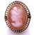 14 Karat Yellow Gold Swirl Framed Cameo Ring For Sale - Image 4 of 7