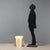 Vintage stool in white plastic material. This piece is attributed to the mentioned designer/maker. It has no attribution...