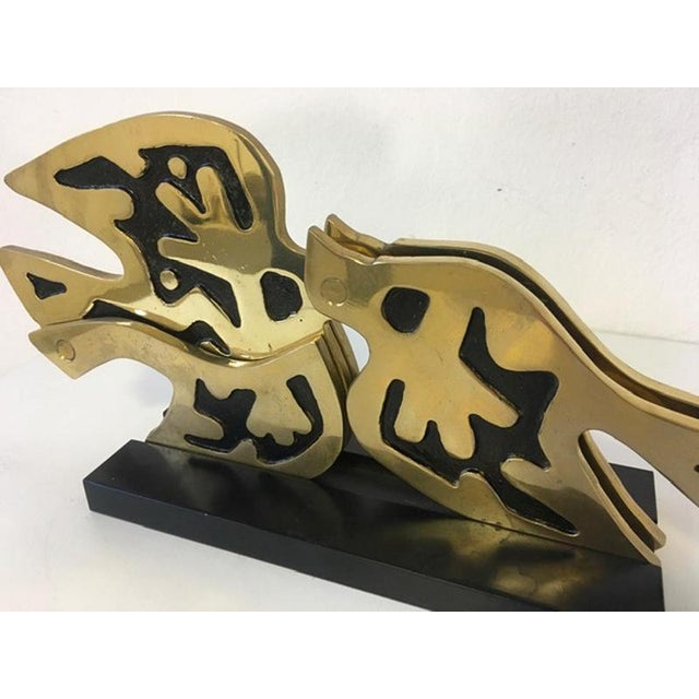 Postmodern Kinetic Bronze Sculpture of Dove by Bruno Chersicla, 1980s For Sale - Image 16 of 18