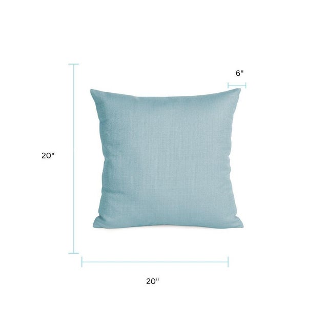 Textile 20 x 20 Pillow Sterling Breeze - Down Alternative Insert For Sale - Image 7 of 9
