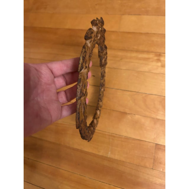 English Vintage Cast Iron Wreath For Sale - Image 3 of 7