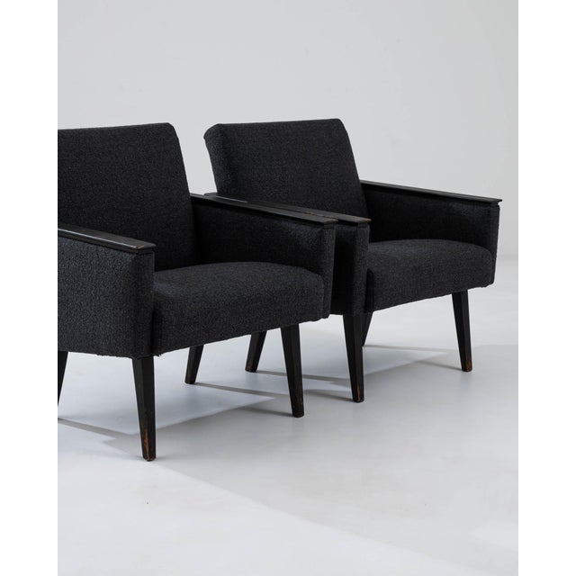 Textile 1960s Czechia Upholstered Armchairs - A Pair For Sale - Image 7 of 18