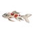 Made with brilliant colors form orange tiger penshell and cracked kabibi and finished with silver plate, the Koi Fish...