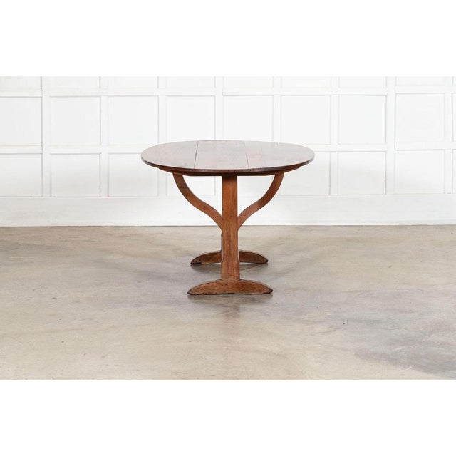 Wood Large French Oval Fruitwood Vendange Wine Table, 1880 For Sale - Image 7 of 18