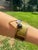 A striking vintage modernist cuff bracelet by American studio jeweler Hall McFall, featuring a sculptural mixed-metal...
