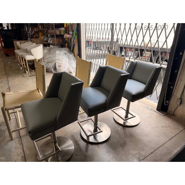 Metal Vanguard Light Gray Counter Stool For Sale - Image 7 of 7