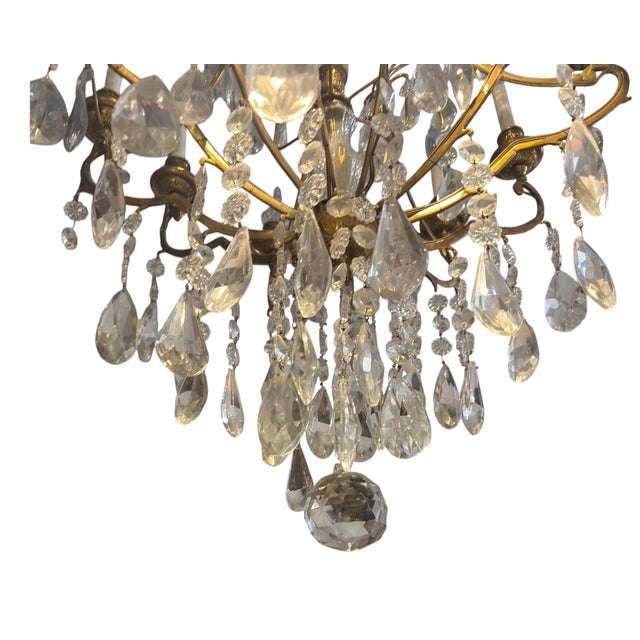 Mid 20th Century Louis XVI Style Baccarat French Crystal Chandelier For Sale - Image 5 of 8