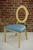 Rococo Turquoise Velvet and Gilt Metal Chair For Sale - Image 3 of 6