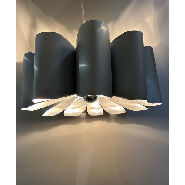 American Vintage Space Age Hanging Lamp in Aluminium, 1970s For Sale - Image 3 of 11