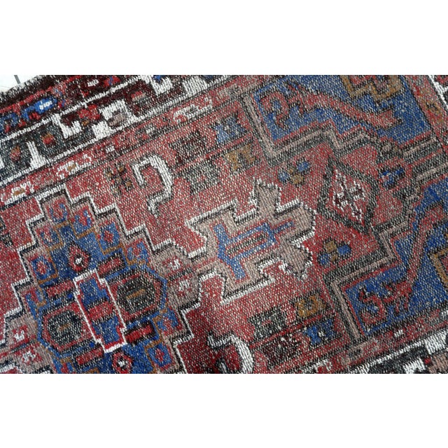 1970s, Handmade Vintage Persian Hamadan Distressed Rug 3.3' X 6.4' For Sale - Image 9 of 11