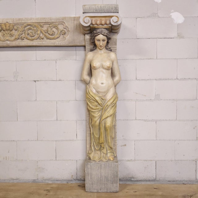 Neoclassical Gipsen Fireplace Mantel, 1890s, Set of 3 For Sale - Image 3 of 18