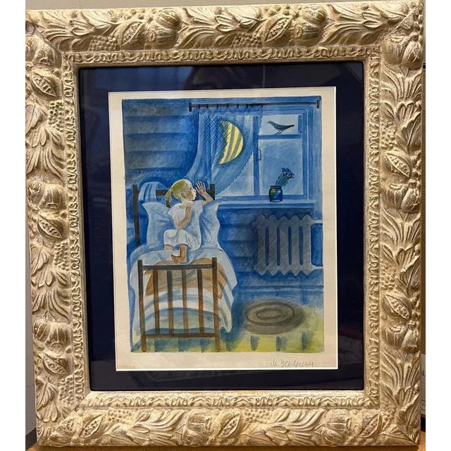Marina Yevgenyevna Uspenskaya, Masha's Fairy Tales, 1970s, Watercolor, Framed For Sale - Image 6 of 6