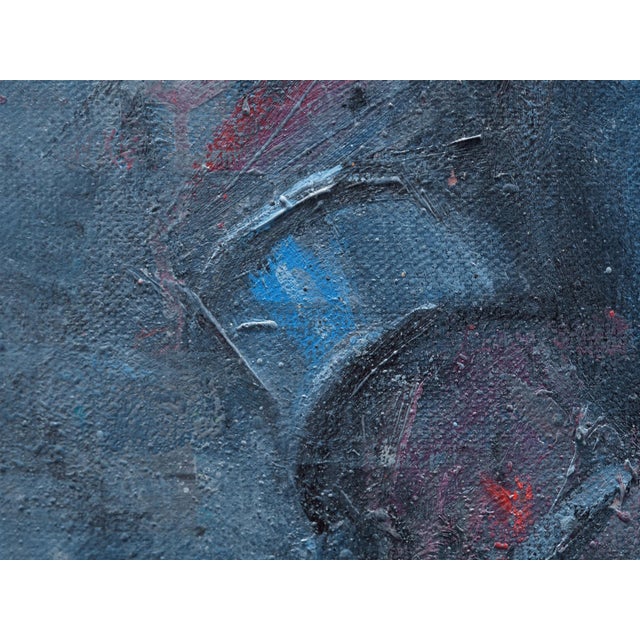 Early 21st Century Let Your Enemies Come to You by Andreas Claussen | Oil on canvas Astronaut with a blue sphere and creature For Sale - Image 5 of 5
