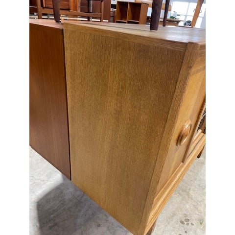 Danish Scandinavian Oak Tall Cabinet or Sideboard For Sale - Image 9 of 10