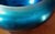 Steuben Antique Steuben Blue Aurene Iridescent Peacock Teal Glass 9.25" Squat Centerpiece Bowl For Sale - Image 4 of 12