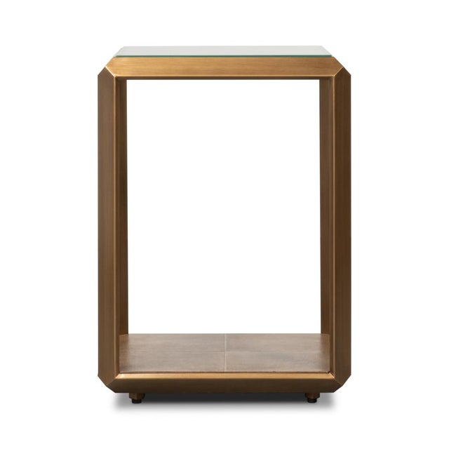 Brass Modern Brass Finish Accent Table For Sale - Image 8 of 10