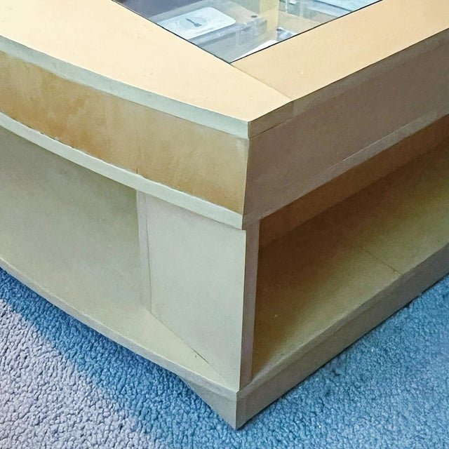 Vintage Hand Crafted Coffee Table With Display Top and Hidden Storage Compartments by Richard Read For Sale In Los Angeles - Image 6 of 13