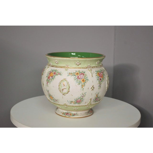 Hand-Decorated Ceramic Vase from G. Deruta, 1970s For Sale - Image 9 of 10