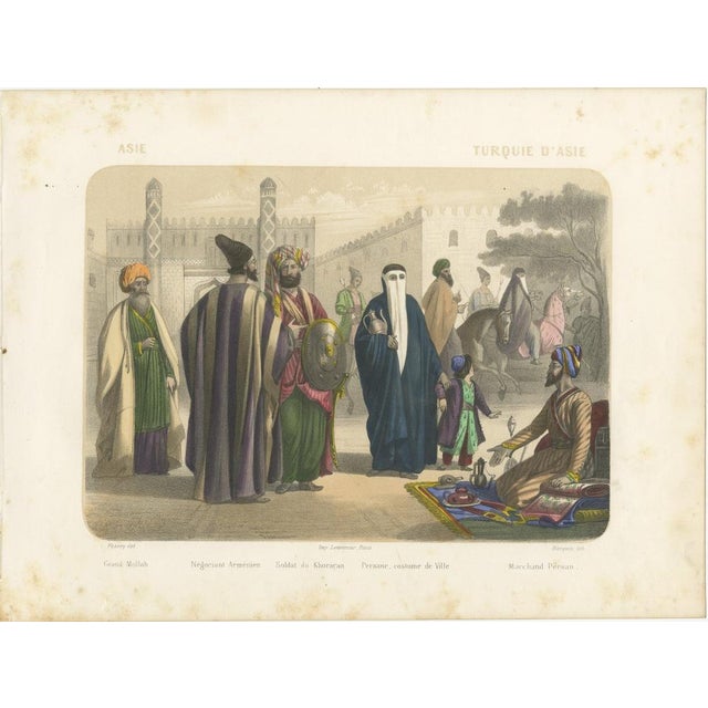 Persian and Armenian Figures – Asia Minor and Khorasan Costumes, c.1845 This magnificent hand-colored lithograph, titled...