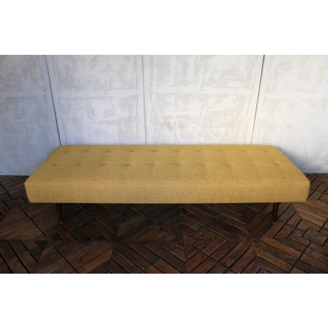 Mid-Century Modern Mid-Century Modern Danish Reupholstered Bench — 1960s For Sale - Image 3 of 18