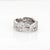 Vintage Diamond Eternity Mid Century Platinum Band Bridal Wedding Ring Size 4.75 For Sale - Image 4 of 5