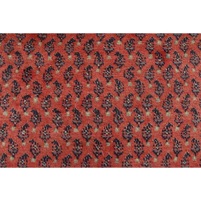 Red Mir Runner 3’7” X 10’4” Red Wool Vintage Tribal Hand-Knotted Oriental Rug For Sale - Image 8 of 14