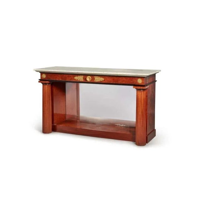 Early 19th Century Russian Empire Ormolu-Mounted Mahogany Console Table For Sale In New York - Image 6 of 10