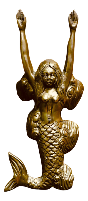 Brass Mermaid Door Knocker, 1950