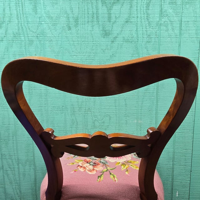 Vintage Pink Bubble Back Chair With Wooden Frame For Sale - Image 12 of 12