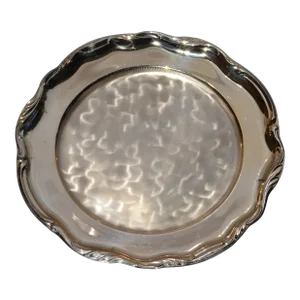W M F Ikora Germany Silverplate Round Platter Serving Tray 1970