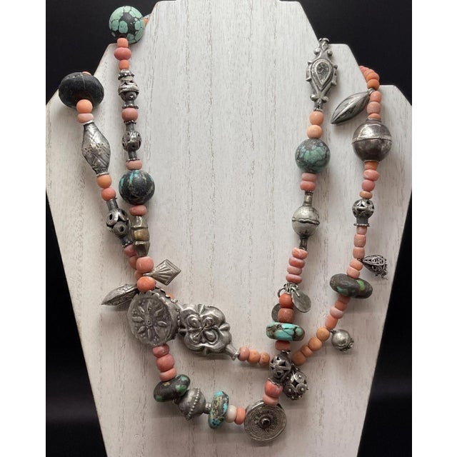 Antique Tajik/Uzbek Necklace and Ring Set. Central Asian Jewelry For Sale In New York - Image 6 of 10