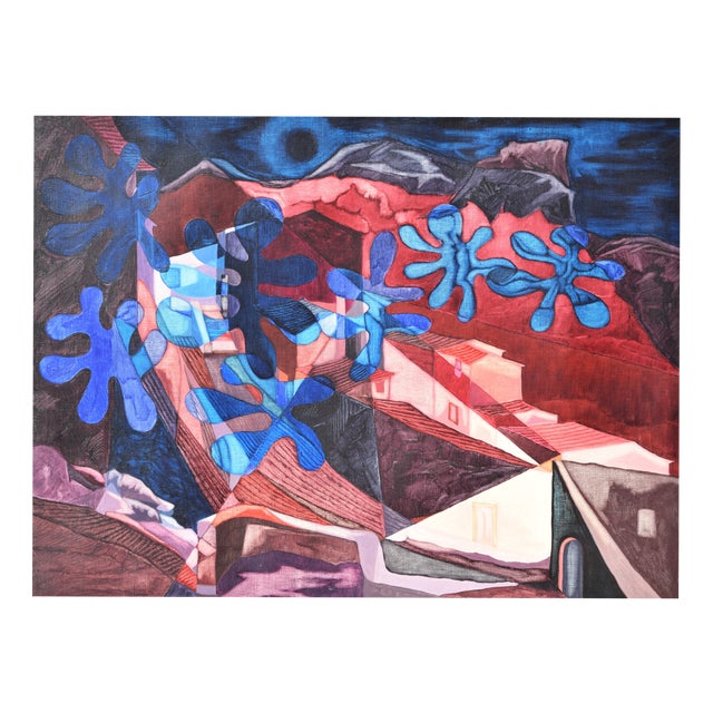 Hermann Schmidt-Schmied, Peaceful Spirits, 1964, Oil Painting on Canvas, Framed For Sale