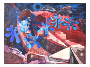 Hermann Schmidt-Schmied, Peaceful Spirits, 1964, Oil Painting on Canvas, Framed