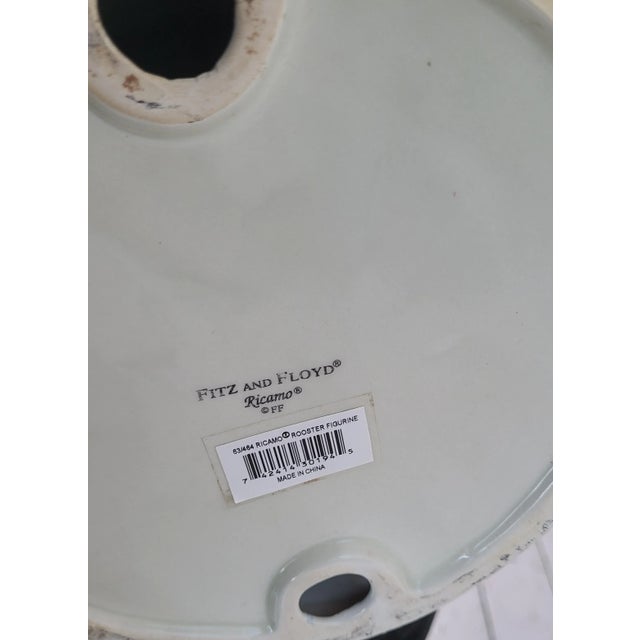 Last Chance!Vintage Fitz and Floyd Ricamo Collection Kitchen Rooster Figure For Sale In Seattle - Image 6 of 13