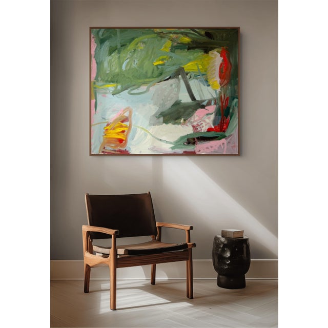 Abstract Contemporary Abstract Oil on Canvas "For a While" by Petra Schott For Sale - Image 3 of 5