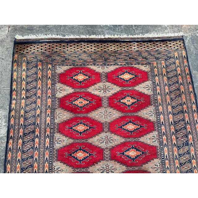 Hand Knotted Vintage Pakistani Tribal Rug For Sale - Image 6 of 8