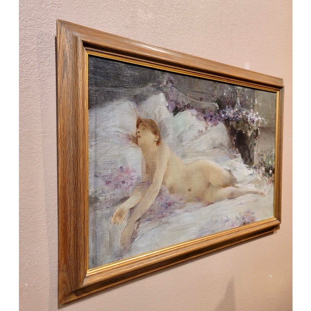 Henri Gervex-19th Century Study of a Reclining Nude Female-Oil Painting For Sale - Image 9 of 10