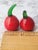 Red Pair of Vintage Blown Glass Cherries For Sale - Image 8 of 9