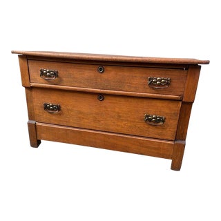 Antique Early 20th Century Victorian Eastlake Style Solid Oak Dresser. Circa 1920s. For Sale