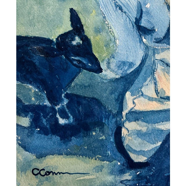 Paper Giclee Fine Art PrintnWatercolor Fine Art Painting “Farm Kids” For Sale - Image 7 of 7