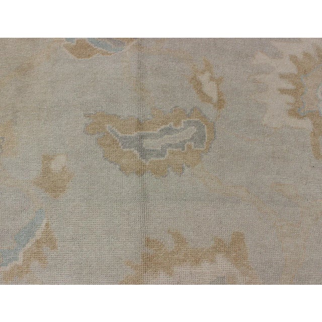 Large Turkish Oushak Rug With Pastel Colors and Botanical Design For Sale - Image 11 of 13