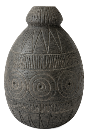 Mid-Century Modern Swedish Ceramic Brutalist Solifleur Vase by Elsi Bourelius for Jie Gantofta, 1970s