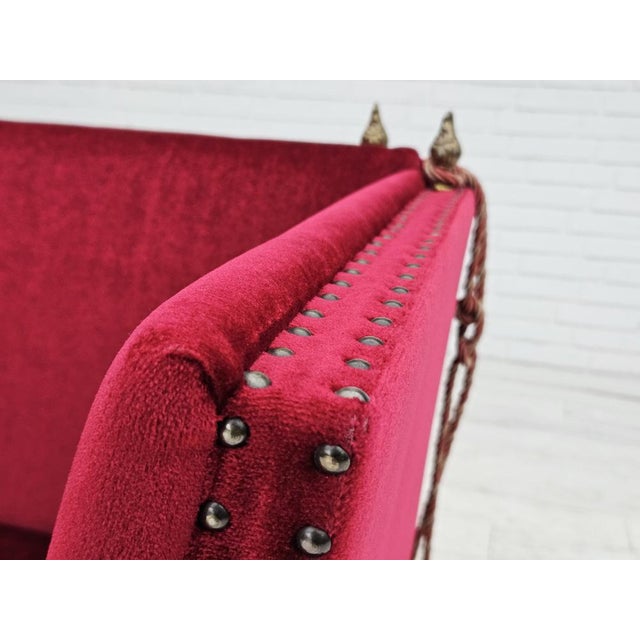 Danish Velour 2-Seater Sofa, 1960s For Sale - Image 16 of 18