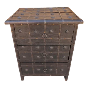 Vintage Studded Moroccan 3 Drawer Box