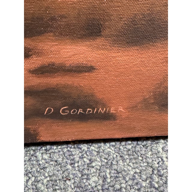 David Gordinier's Brewing Storm Original Oil on Canvas Painting, Signed For Sale - Image 12 of 12
