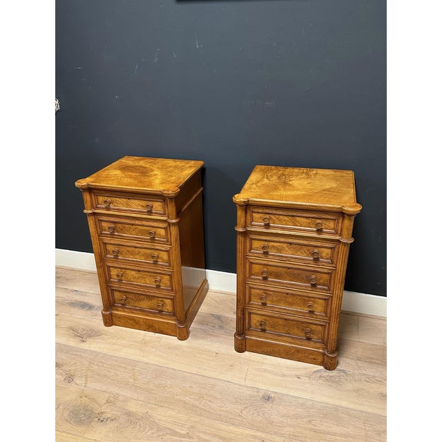 Bedside Tables in Elm, Set of 2 For Sale - Image 17 of 17