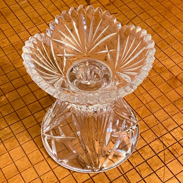 Nachtmann Bleikristall Crystal Candle Holder For Sale - Image 4 of 8